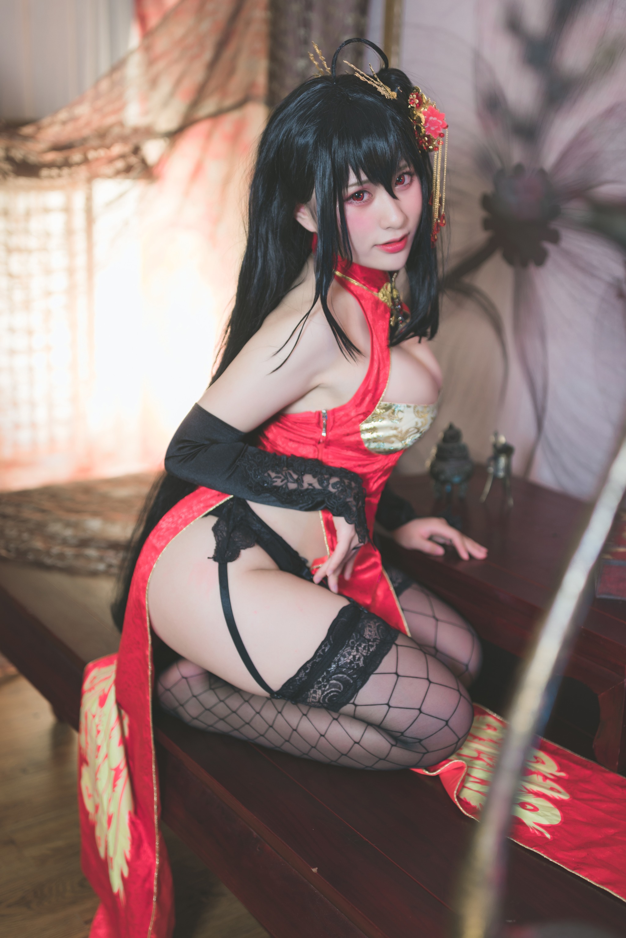 图片[1]-柘烟Zuken – NO.007 大凤旗袍[24P]-XikXak